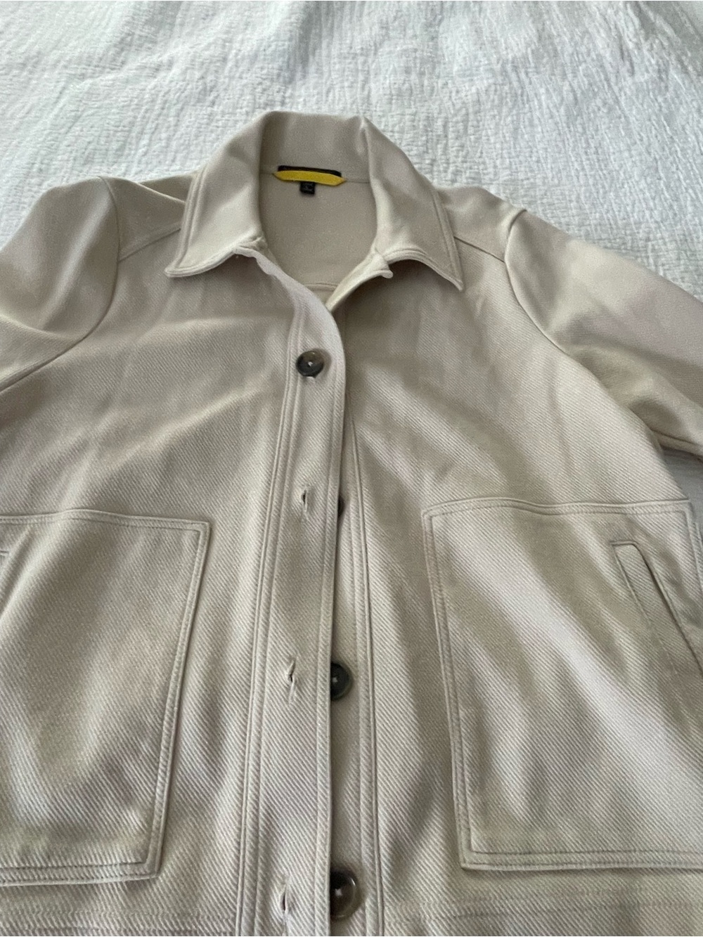 Banana Republic Light Beige Utility Jacket with Patch Pockets